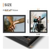 upsimples 8.5 By 11 Picture Frame, Wall Gallery Photo Frames with Engineered Wood, Black 1 Pack