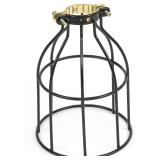 Rustic State Pendant Light Shades Light Bulb Covers Lamp Cage Metal Wire Hanging Pendant Light Cover Ceiling Fan Globe Replacement Lighting Fixture Industrial DIY Project - Black