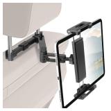 Kairiyard Tablet Holder for Car, 3 in 1 Extension Arm Adjustable Car Headrest Tablet Holder Road Trip Essentials Back Seat Tablets Cars Mount Compatible with iPad Pro, Air, Mini, 4.7-11\" Devices