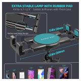 Aluminum Heavy Duty Drill Base Tablet Holder Car Mount Dashboard, 360Â° Adjustable 2-Stage Stand for 4.7-12.9\" iPad Pro/Air/Mini/Samsung Galaxy Tab, for Car Truck Wall Desk Commercial Vehicle