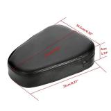 OSAN Universal Motorcycle Synthetic Leather Rear Sissy Bar Backrest Cushion Pad - Black