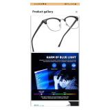 Blue Light Blocking Glasses Vintage Half Frame UV Clear Lens Anti Eyestrain Computer Gaming Glasses for Women Men