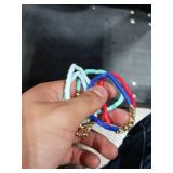 Sureio 24 Pcs Colorful Friendship Heart Bracelets Surfer Stretch Beaded Kids Bracelet for Girls Women School Gifts Tween Girl Party Favors
