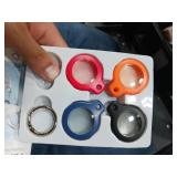 2025 New Waterproof AirTag Keychain Holder - (Set of 4) Air Tag Locking Case with Cable, Compatible with Apple AirTags, Ultra Durable Loss Prevention Case for Luggage, Keys,Black, Orange, Blue, RedMIS