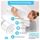 AIZESI 2PCS White Tension Rod 17 to 28 Inch, Adjustable Spring Curtain Rod No Drilling, Spring Tension Rods for Window DIY Projects Cupboard Wardrobe Small Curtain Rods Short Tension Rod