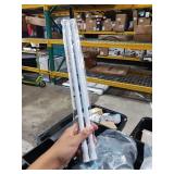 AIZESI 2PCS White Tension Rod 17 to 28 Inch, Adjustable Spring Curtain Rod No Drilling, Spring Tension Rods for Window DIY Projects Cupboard Wardrobe Small Curtain Rods Short Tension Rod