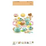 Wooden Tea Set for Little Girls Play Food Pretend Play Kitchen Accessories for 3 4 5 Years Old Girls and Boys Toddler Princess Tea Time Party Food Toys