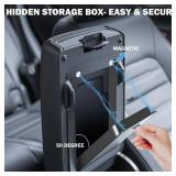 SwiftGaze Center Console Organizer for 2023-2025 Honda CR-V, Armrest Storage Tray with Magnetic Hidden Organizer Charging Station Caddy, ABS Car Interior Accessories OEM Style Leather Texture-3PCS