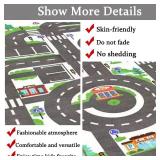 Kids Rug Play Mat Great for Playing with Cars and Toys,Educational Kid Road and Traffic City Life Carpet,Children Baby Fun Throw Rug for Bedroom Play Room,31X47Inch/80X120CM