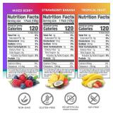 Designer Wellness Protein Smoothie, Real Fruit, 12g Protein, Low Carb, Zero Added Sugar, Gluten-Free, Non-GMO, No Artificial Colors or Flavors, Variety Pack, 12 Count