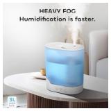 FACTORY SEALED - YOGIN Air Humidifier for Bedroom, 3L Top-Fill Cool Mist Humidifier & Essential Oil Diffuser, Ultra-Quiet