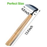 TOYPOPOR Japanese Weeding Sickle Hoe, Gardening Tools, Weed Remover, Hand Weed Cutter, Kama Twisted Scythe with High Carbon Steel Blade for Cutting Grass, Soil loosening, harvesting, Digging