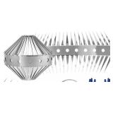 QWORK Bird Spikes, Stainless Steel Animal Deterrent Spikes, Keep Birds Squirrel Woodpeckers Away, for Roof Window Fence, 5/8 Wide Mounting Band with 2" Spikes
