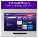 FACTORY SEALED - Roku TV Wireless Soundbar, Soundbar Exclusively for RokuTV with Enhanced Stereo Sound, Clear Dialogue, and Simple Wireless Setup  - Retail: $150