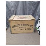 Budweiser Anheuser-Busch Wooden Storage Crate