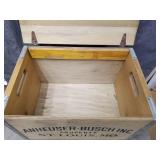 Budweiser Anheuser-Busch Wooden Storage Crate