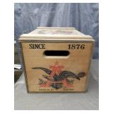 Budweiser Anheuser-Busch Wooden Storage Crate