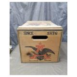 Budweiser Anheuser-Busch Wooden Storage Crate