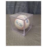 Signed Baseball in Display Case