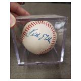 Signed Baseball in Display Case