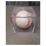 Signed Baseball in Display Case
