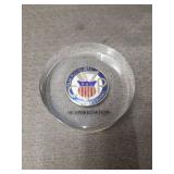 Clay Platte Jets AAU Invitational Glass Paperweight
