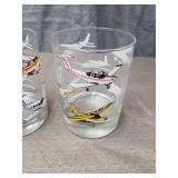Aviation Themed Lowball Glasses