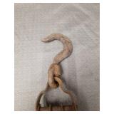Triple Wheel Iron Pulley Block with Hook