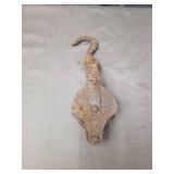 Triple Wheel Iron Pulley Block with Hook
