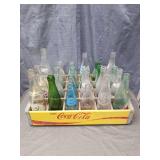 Classic Coca-Cola Wood Crate with Mixed Soda Bottles