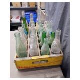 Classic Coca-Cola Wood Crate with Mixed Soda Bottles