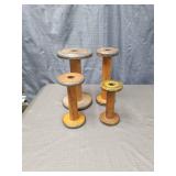 Industrial Wooden Textile Spools