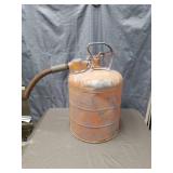 Industrial Orange Metal Gas Can with Flexible Spout
