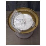 Milk Glass Ceiling Light Fixture with Brass Fitter