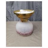 Milk Glass Ceiling Light Fixture with Brass Fitter