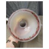 Milk Glass Ceiling Light Fixture with Brass Fitter