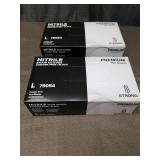 Strong Premium Black Nitrile Exam Gloves - Large Size