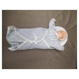 Classic Baby Doll in Blue Quilted Outfit