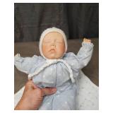 Classic Baby Doll in Blue Quilted Outfit