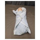 Classic Baby Doll in Blue Quilted Outfit