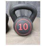 Cast Iron Kettlebell Set - 5 and 10 lbs