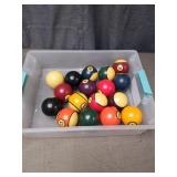 Traditional Pool Ball Set - Mixed Numbered Balls
