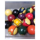 Traditional Pool Ball Set - Mixed Numbered Balls