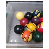 Traditional Pool Ball Set - Mixed Numbered Balls