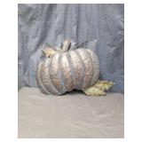 Metallic Silver Decorative Pumpkin