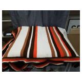 Striped Hand-Knit Afghan Throw Blanket