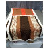 Handmade Striped Afghan Throw Blanket