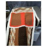 Handmade Striped Afghan Throw Blanket