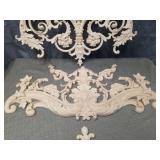 Solid Wood Ornate White Decorative Appliques Set