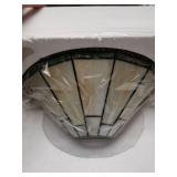 (2) Hampton Bay Tiffany Style Stained Glass Wall Sconce Lamps 13\" Decor Lights NIB